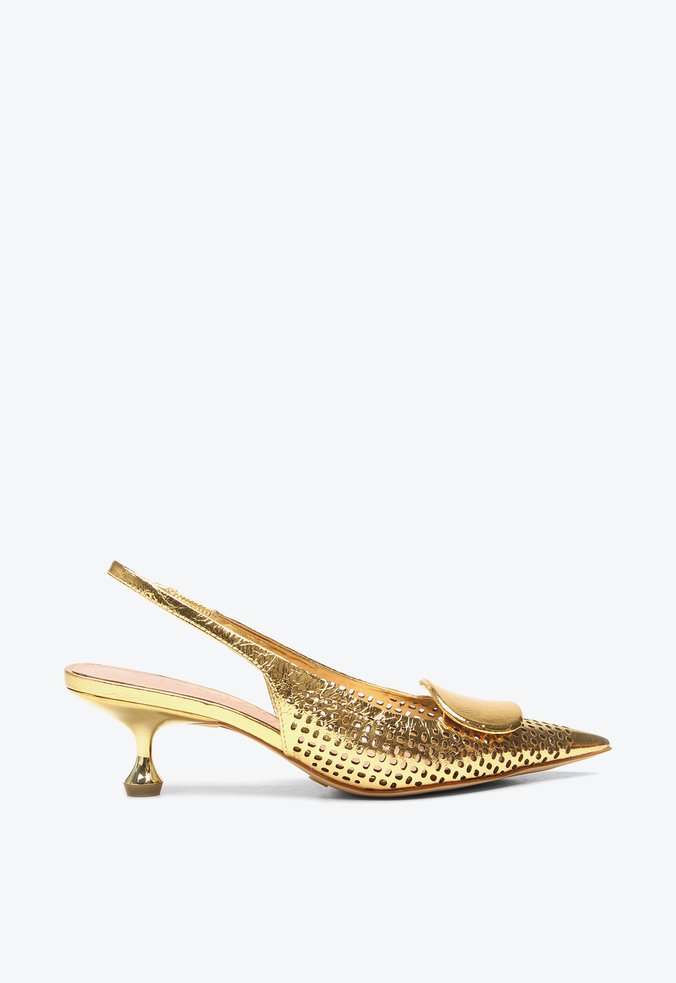 Slingback Servia Dourado