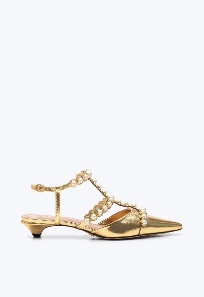 Slingbacks Lazio Dourado
