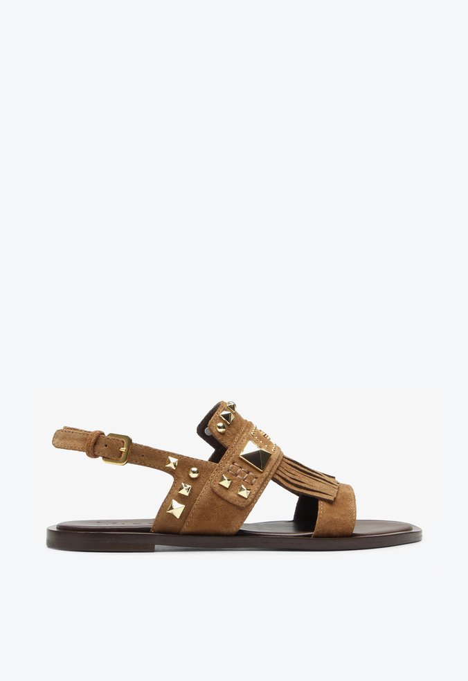 Flat Haia Caramelo Franjas