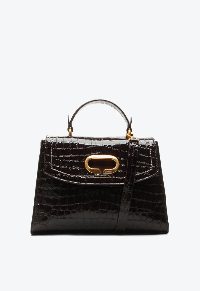 Bolsa Tote Blanca Média Marrom