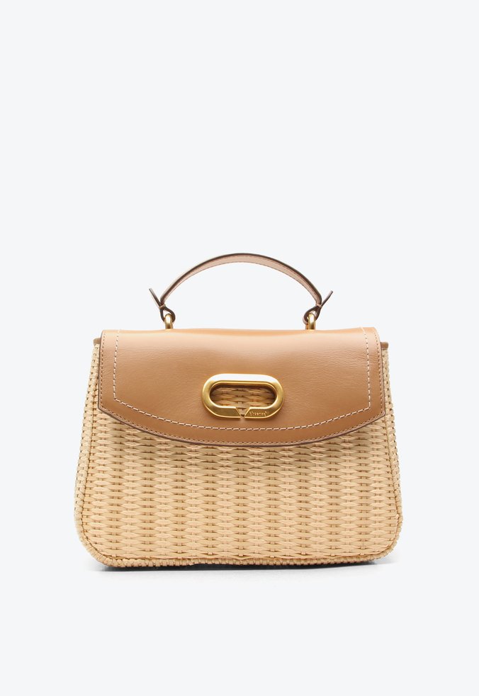 Bolsa Tote Blanca Média Caramelo