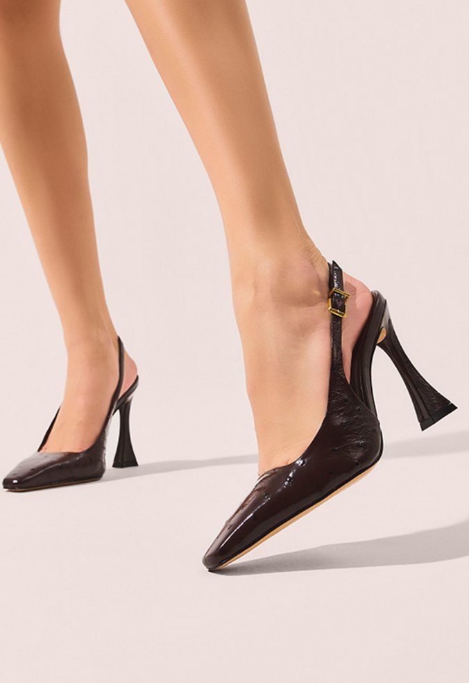 西ヤン Slingback Lais Marrom | Vicenza
