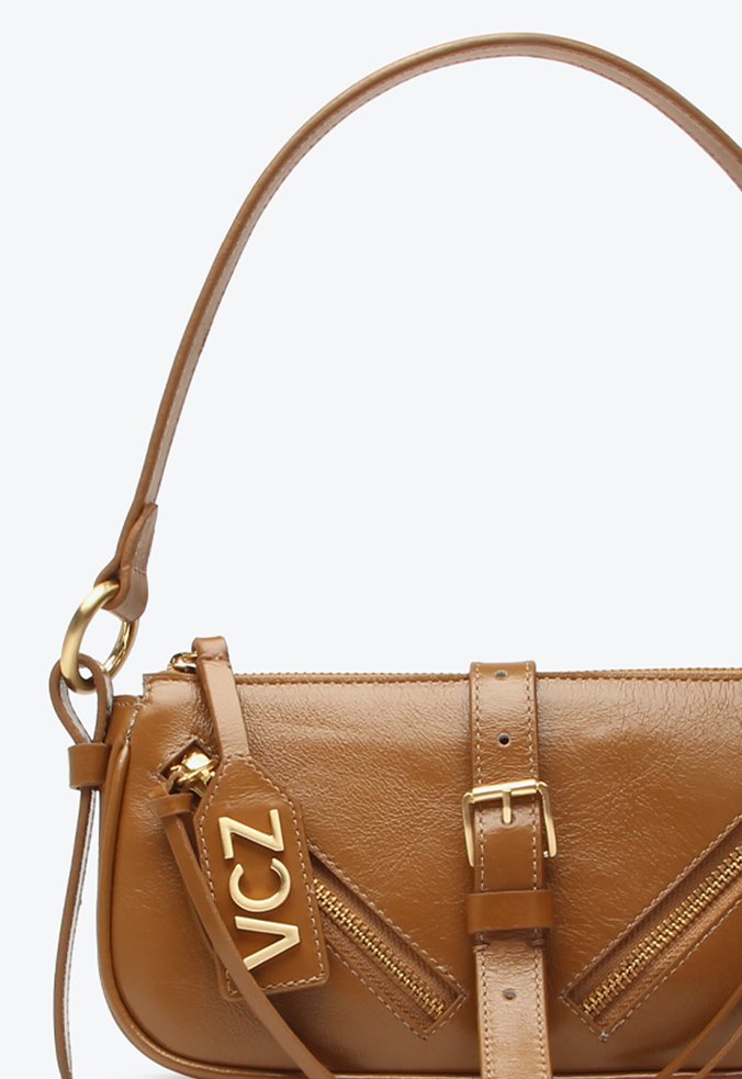 Bolsa Shoulder Scarlett Pequena Caramelo | Vicenza