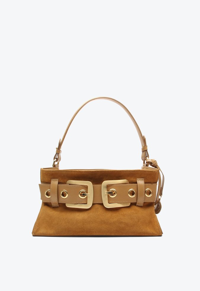 Bolsa Shoulder Lien Média Caramelo