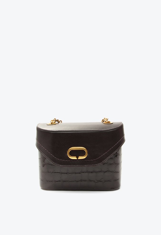 Bolsa Tiracolo Blanca Pequena Marrom