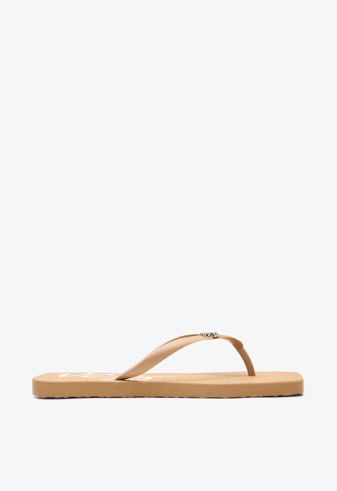 Flat Chinelo Flip Flop Bege + Canga VCZ