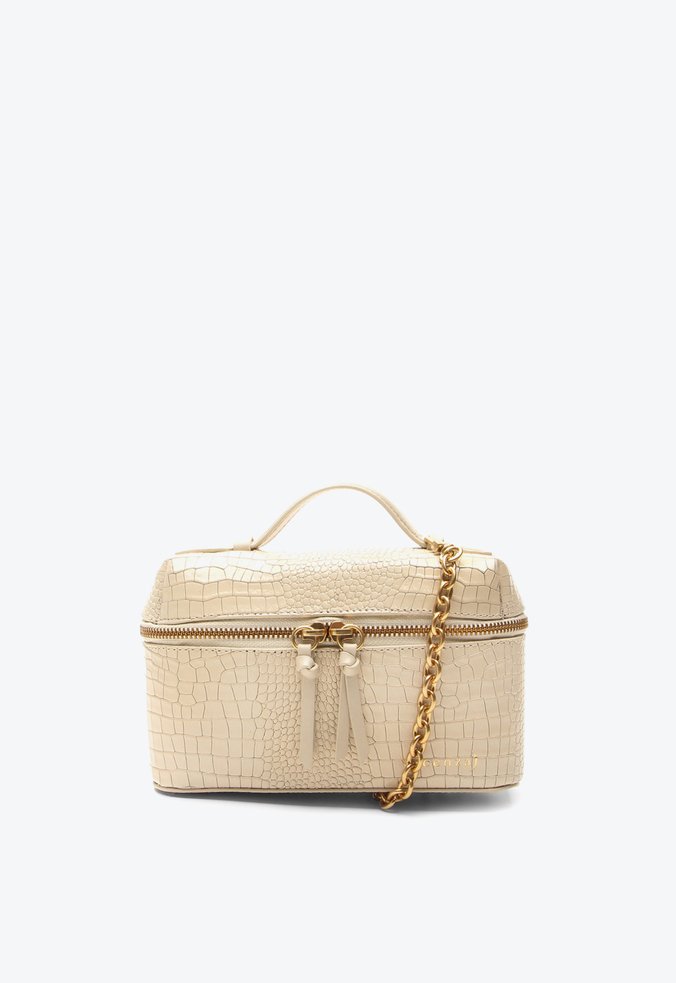 Bolsa Bucket Leona Pequena Bege