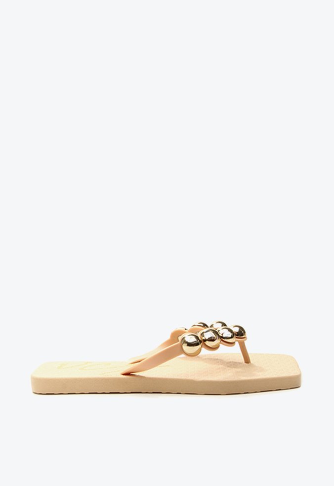 Flat Chinelo Flip Flops Bege