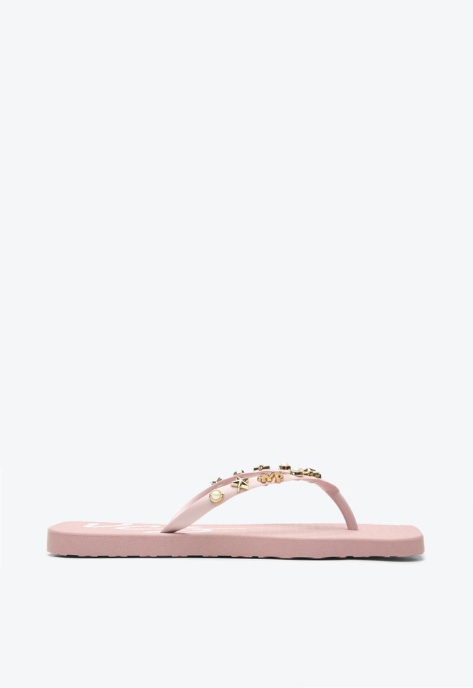 Flat Chinelo Flip Flop Rosa Estrela