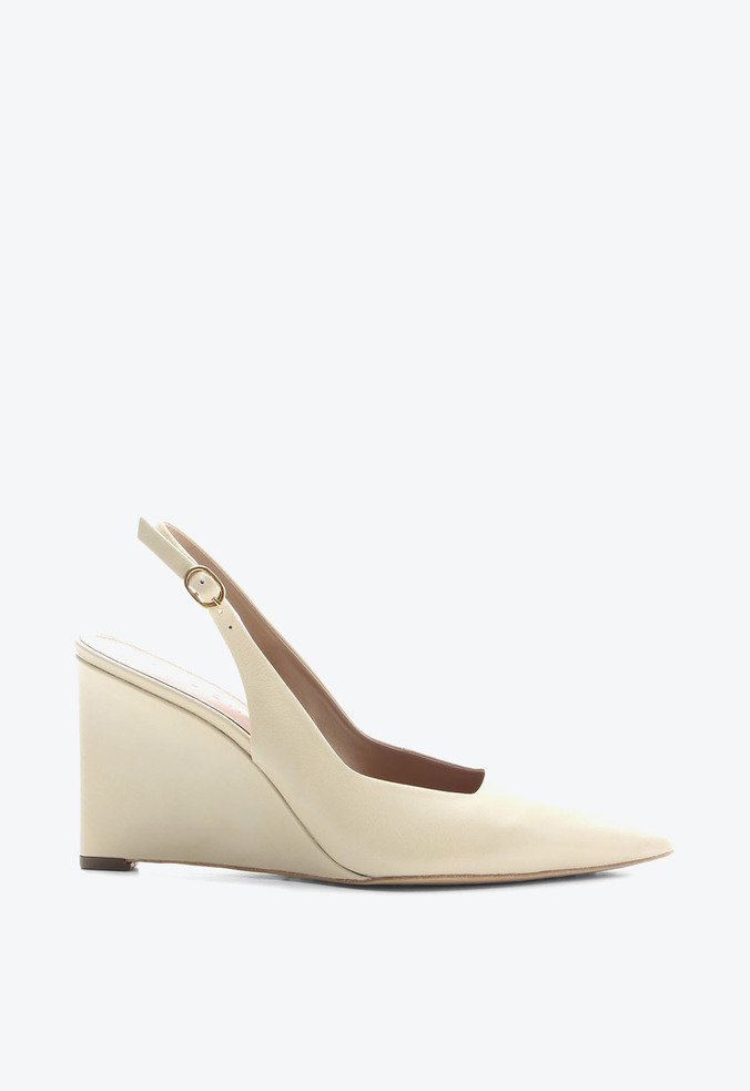 Slingback Anabela Vitoria Bege
