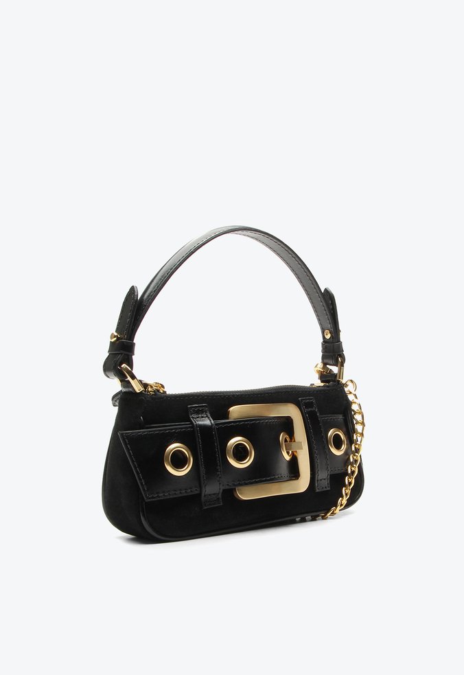 Mini Bag Lien Preto Camurça | Vicenza