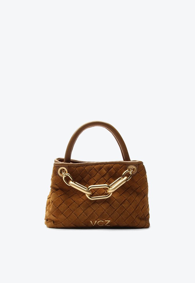 Bolsa Tiracolo Mika Pequena Caramelo