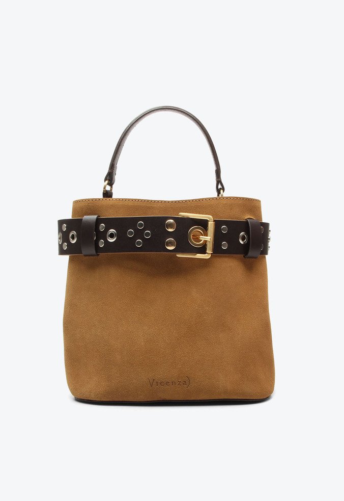 Bolsa Bucket Amber Média Caramelo