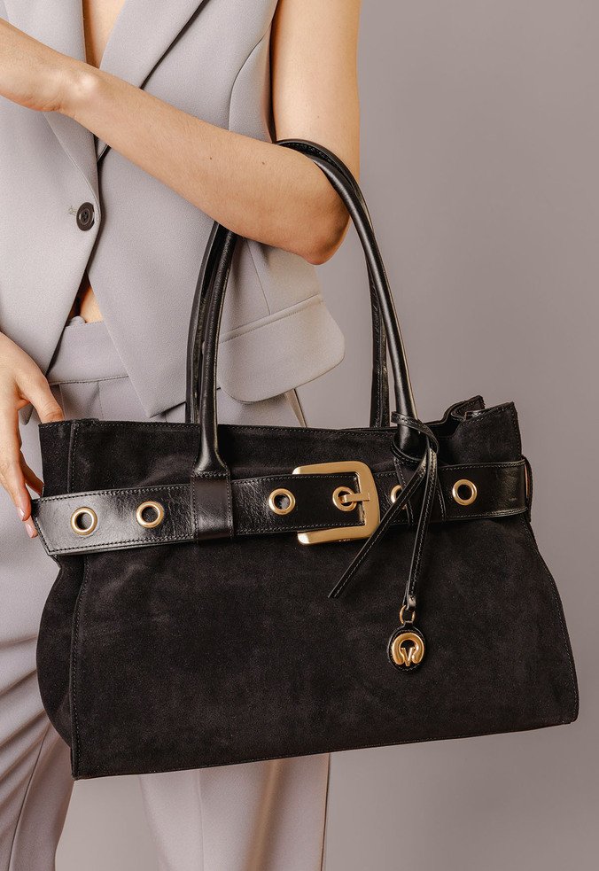 シュガリミット2袋 Bolsa Shopping Rush Camurça Verde Oliva | ZZ MALL