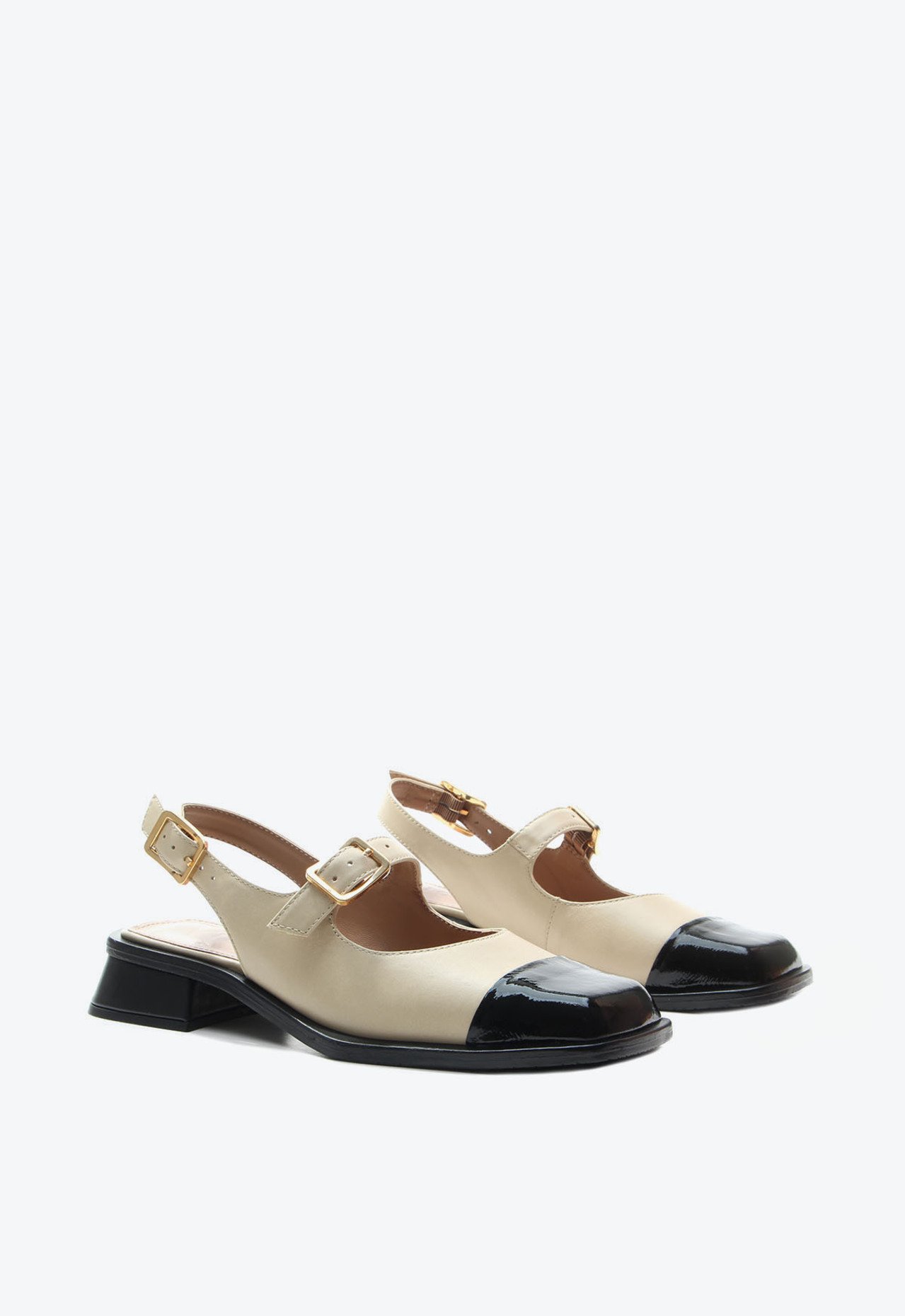 Slingback Cap Toe Irene Bege | Vicenza