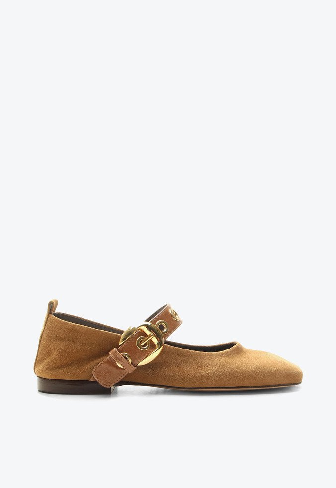 Sapatilha Florine Fivela Marrom