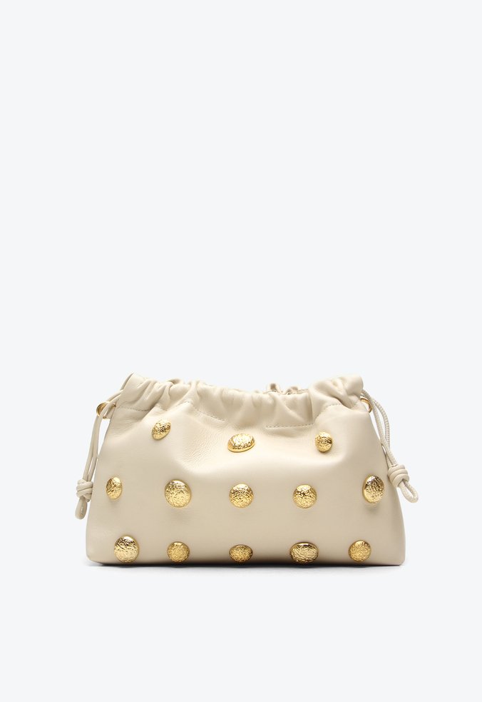 Bolsa Tiracolo Canoe Média Esferas Bege