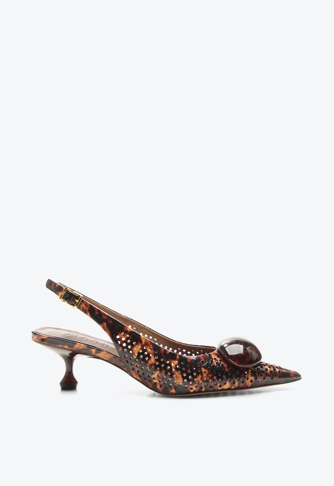 Slingback Rapha Marrom Tortoise