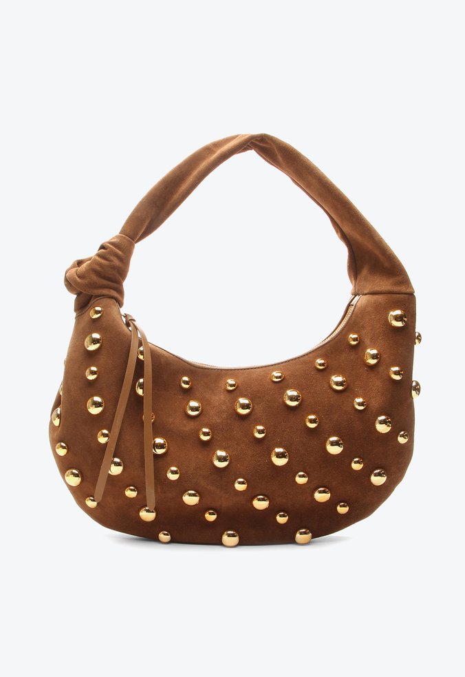 Bolsa Hobo Antonia Grande Caramelo Camurça