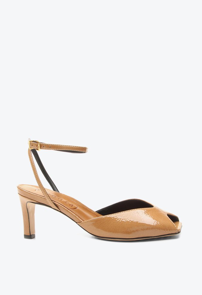 Slingback Peep Toe Anadia Caramelo