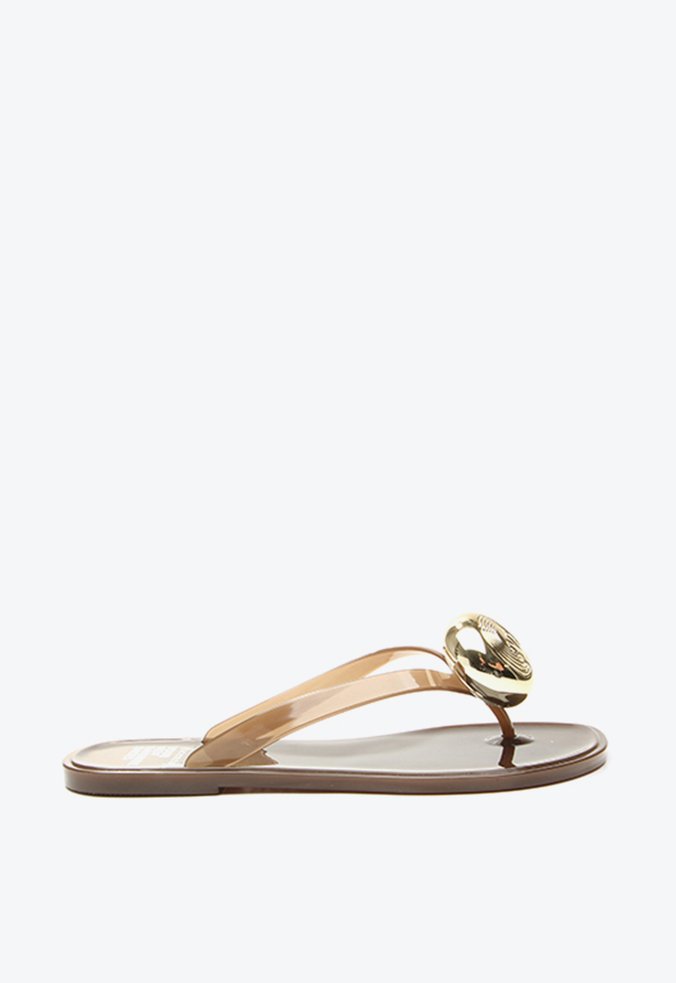 Flat Chinelo Flip Flops Marrom