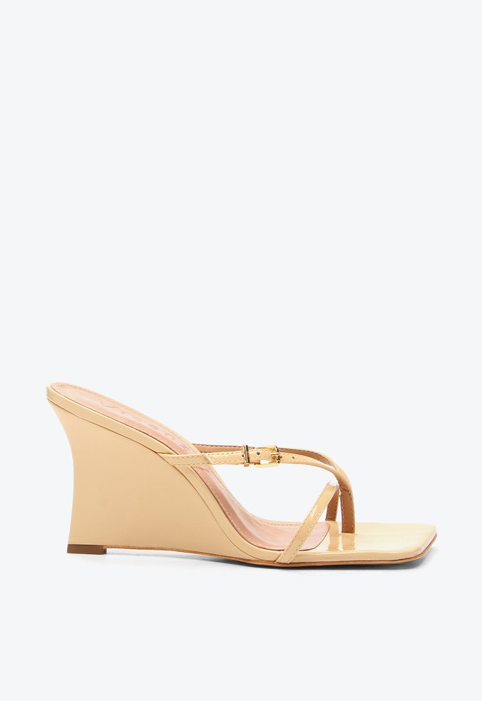 Tamanco Anabela Mineápolis Bege