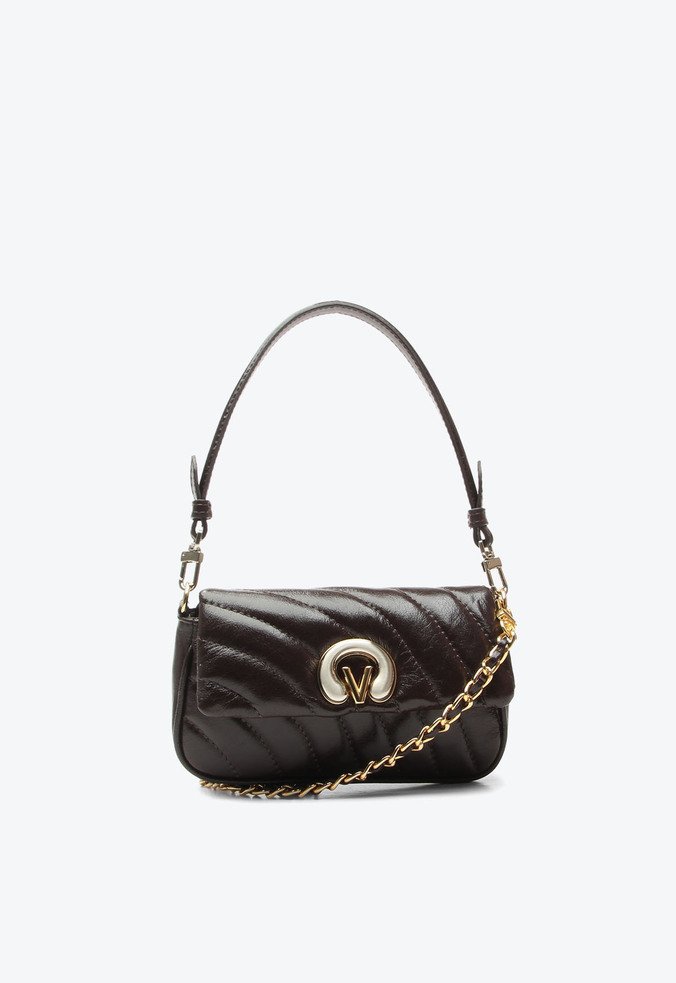 Bolsa Shoulder Manuela Pequena Marrom