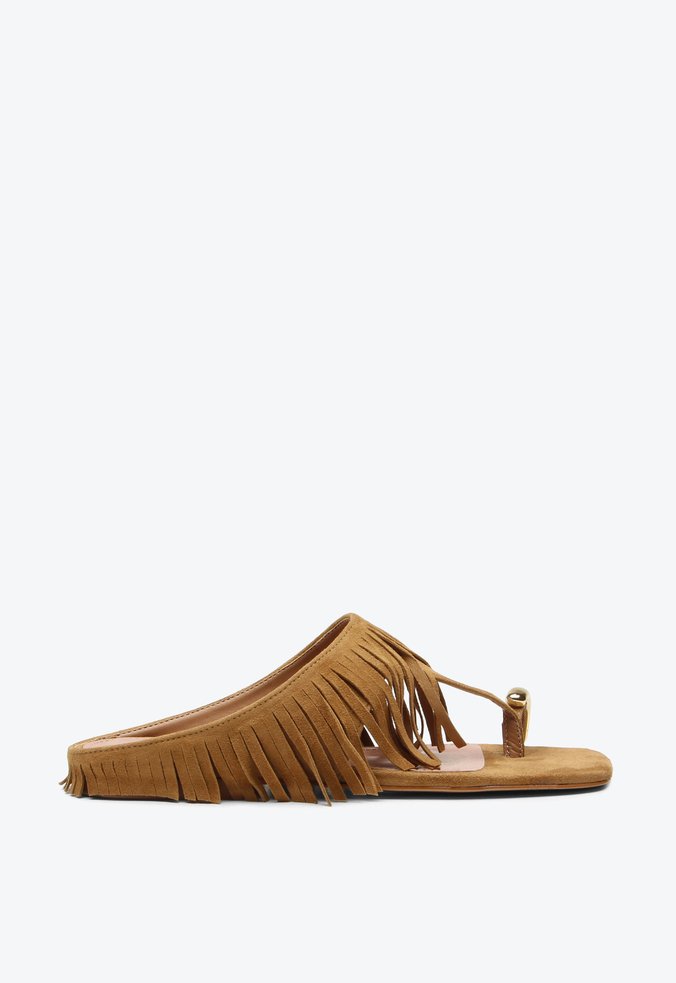 Flat Natasha Caramelo Franjas