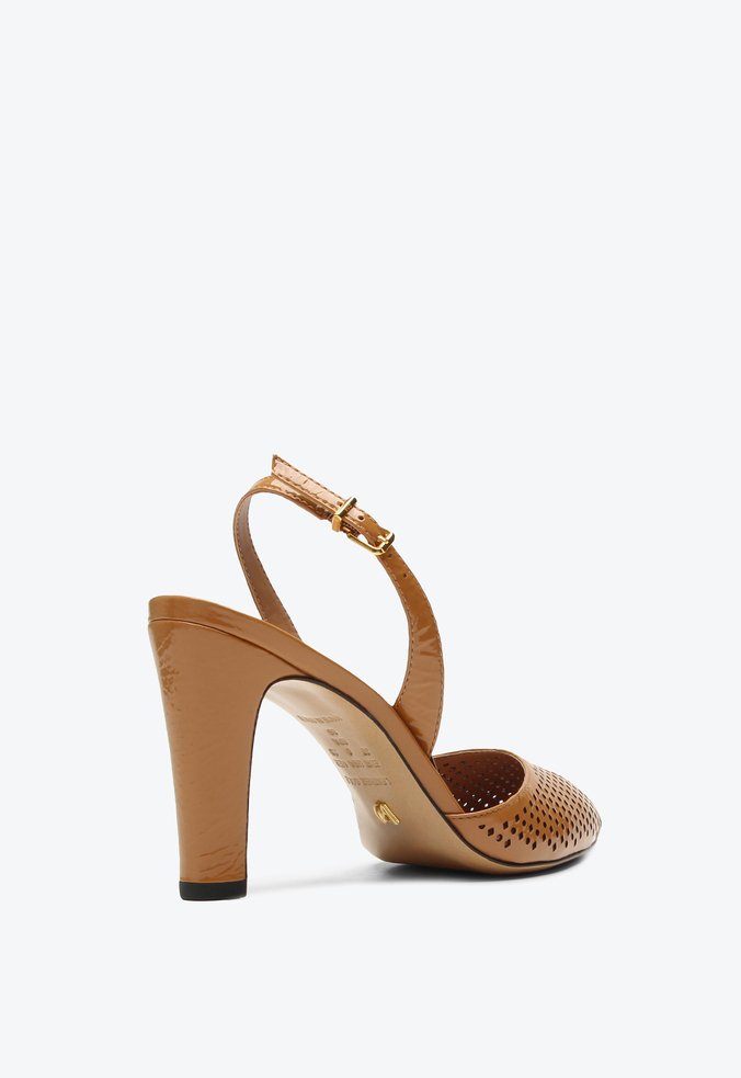 Slingback Peep Toe Olga Caramelo | Vicenza