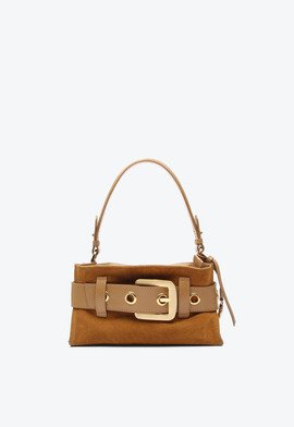 ミニミニ Bolsa Shoulder Lien Pequena Caramelo Camurça | Vicenza