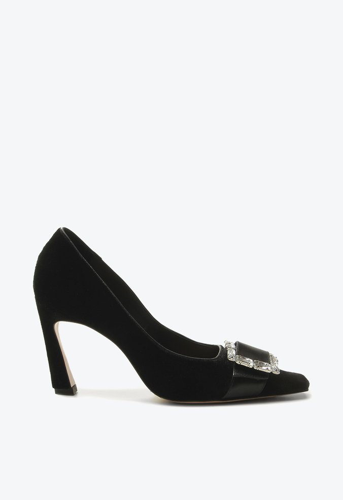 Scarpin Ophelia Preto Veludo