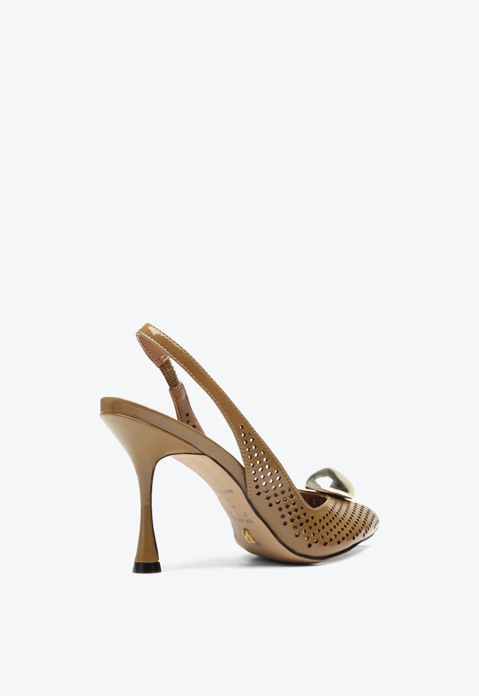 Slingback Peep Toe Toscana Caramelo | Vicenza