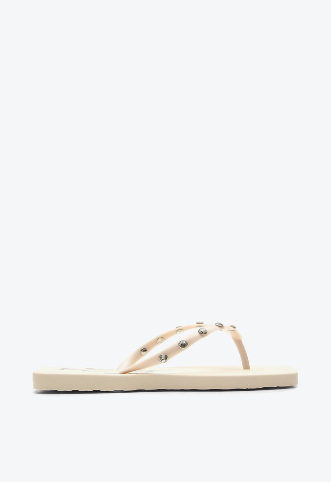 Flat Chinelo Flip Flops Bege