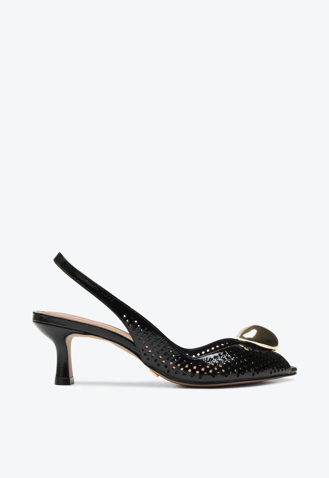Slingback Peep Toe Cartagena Preto