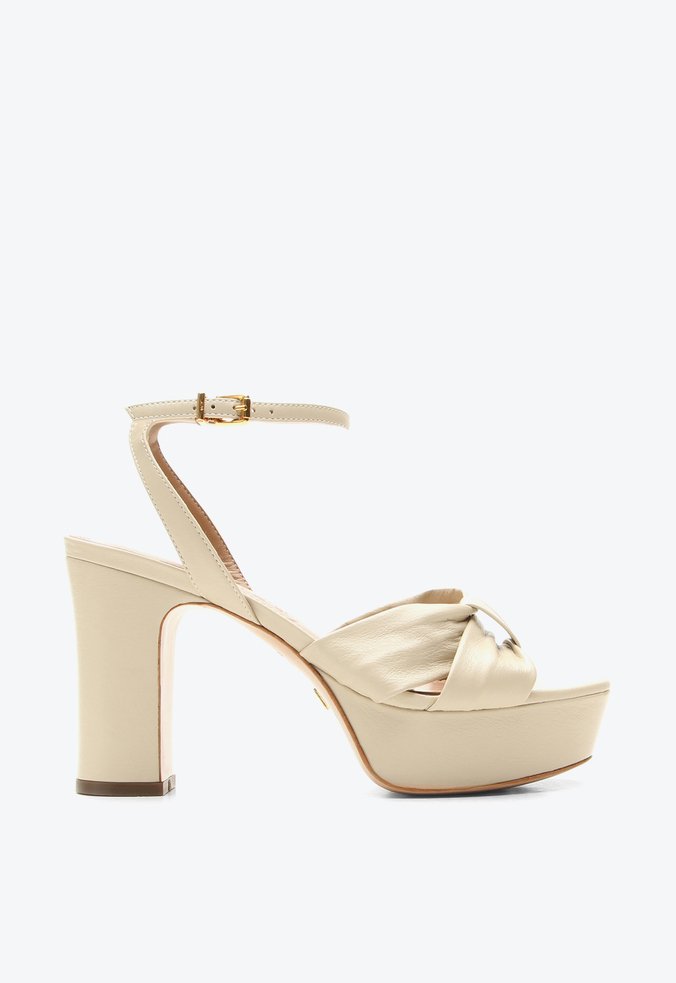 Sandália Plataforma Chaide Bege