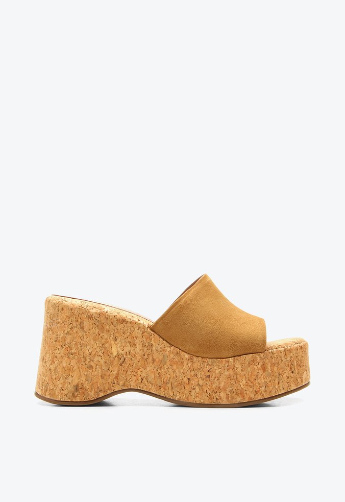 Tamanco Plataforma Benim Caramelo