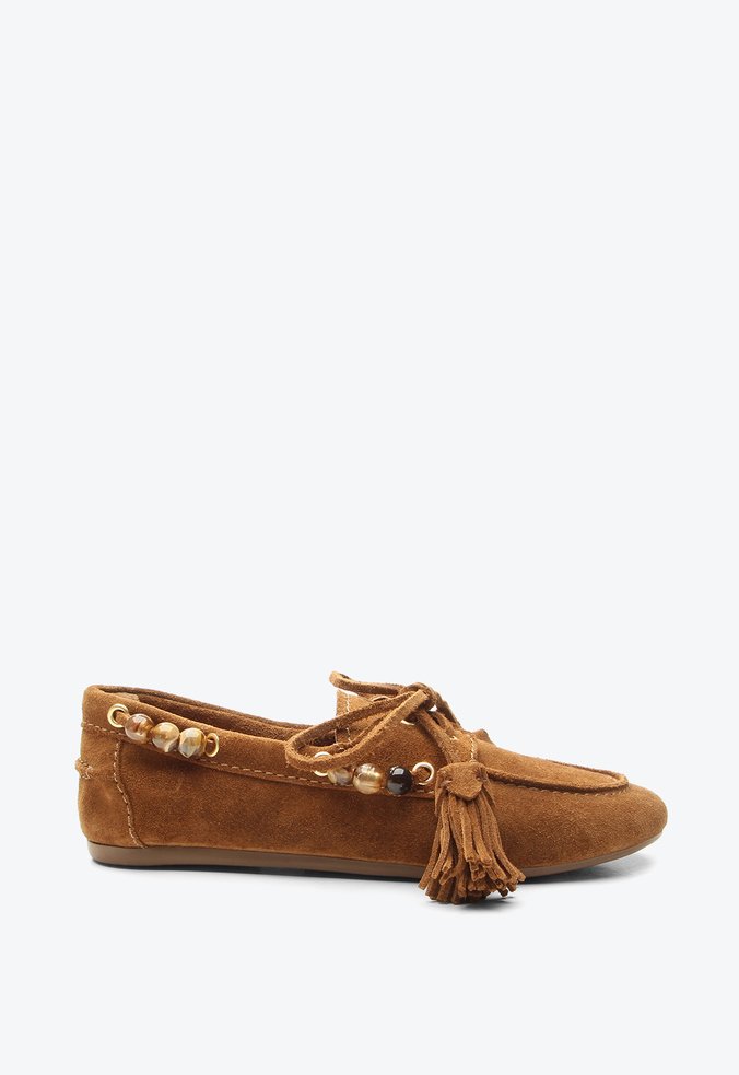 Mocassim Harper Caramelo Camurça