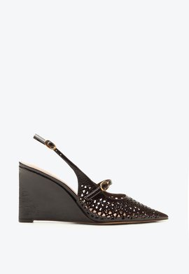 Slingback Anabela Vitória Caramelo Verniz | Vicenza