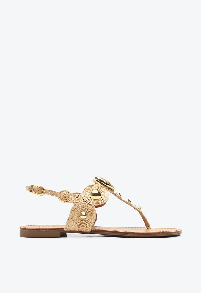 Flat Isadora Bege Palha