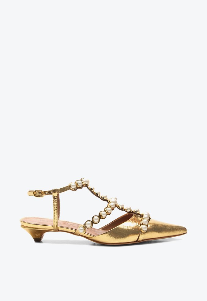 Slingback Lazio Dourado