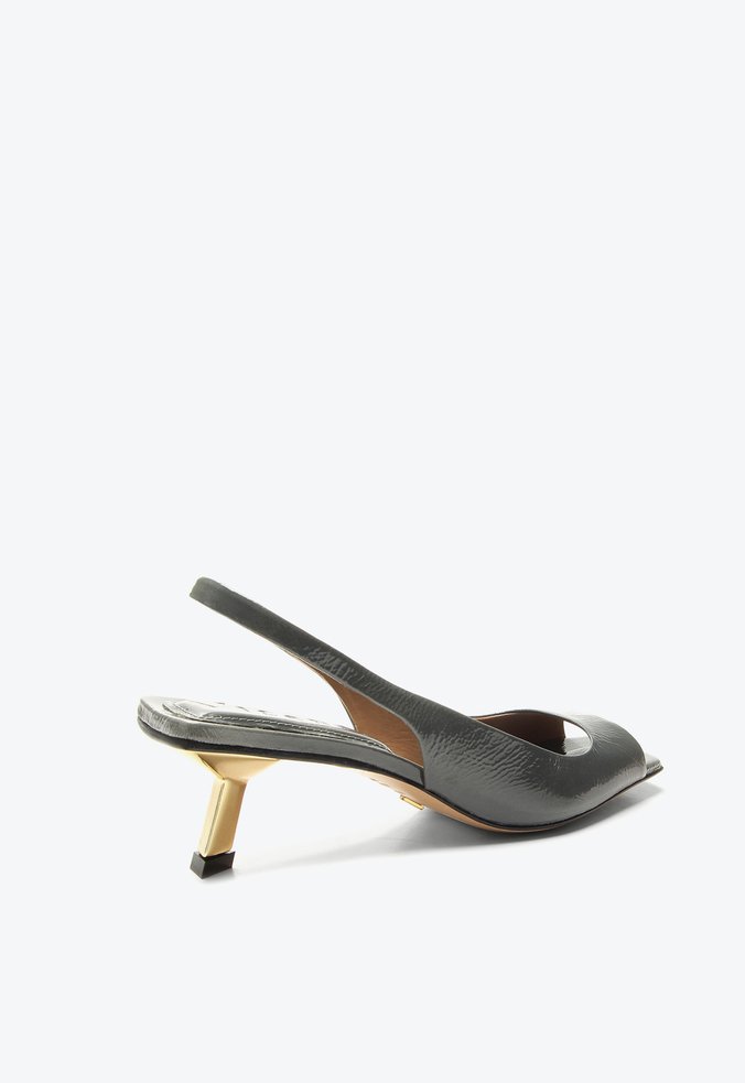 XANVALA × ミスイ × Z CLEAR / TRISULA Slingback Peep Toe Vizela Cinza | Vicenza