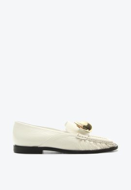 visvim白デニムFLUXUS W03(DRY PIQUE)IVORY Mocassim Driver Feminino White VW208 | Veromoc