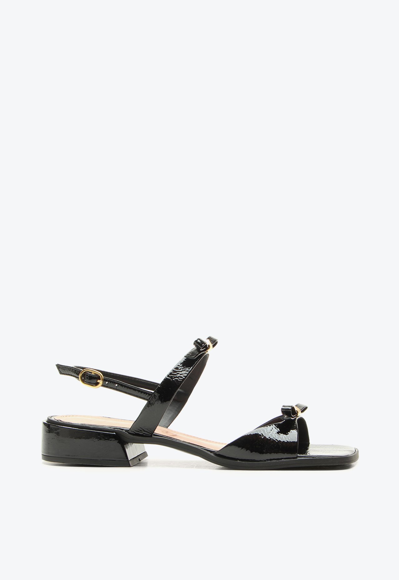 メロンパンナ Sandália Montserrat Preto Verniz | Vicenza