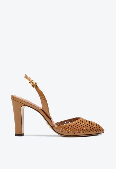 Slingback Peep Toe Olga Caramelo | Vicenza