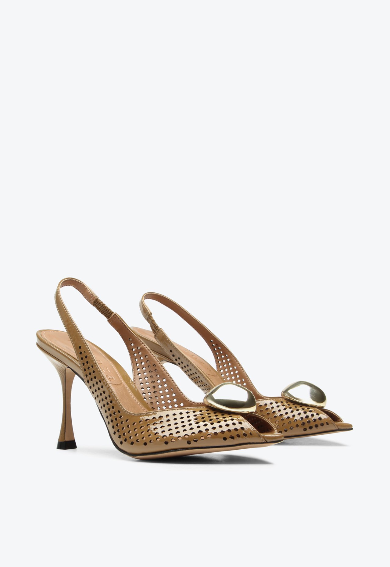 Slingback Peep Toe Toscana Caramelo | Vicenza