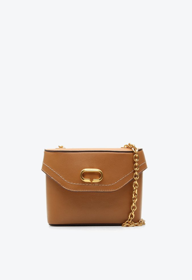 Bolsa Tiracolo Blanca Pequena Caramelo