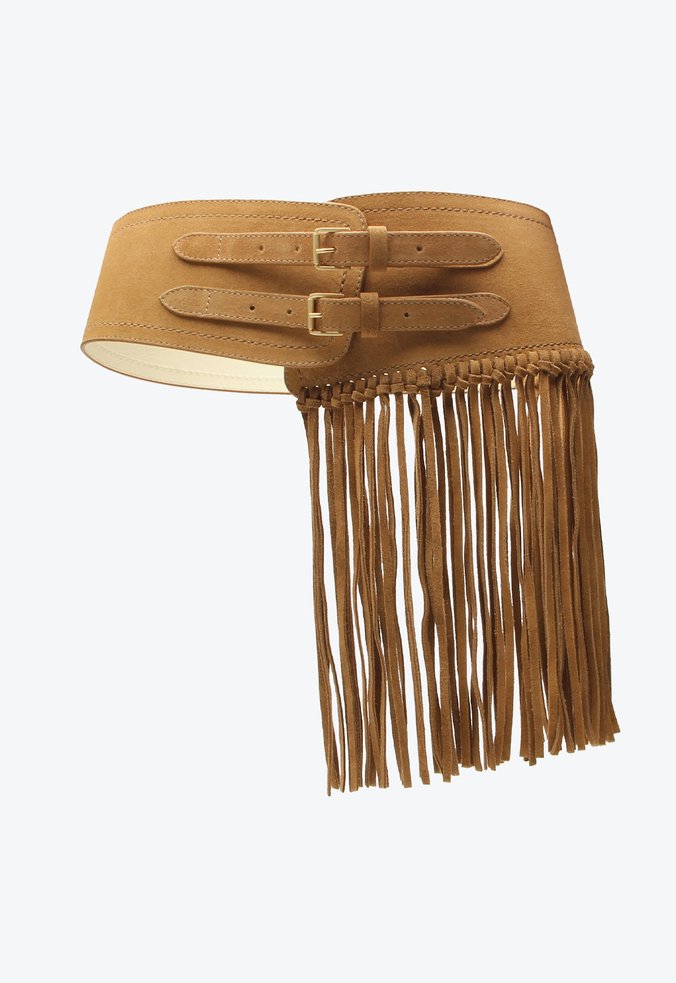 Cinto West Caramelo Franjas