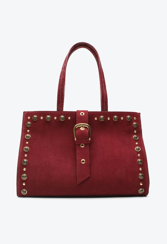 Bolsa Tote Thaila Grande Bordô Camurça