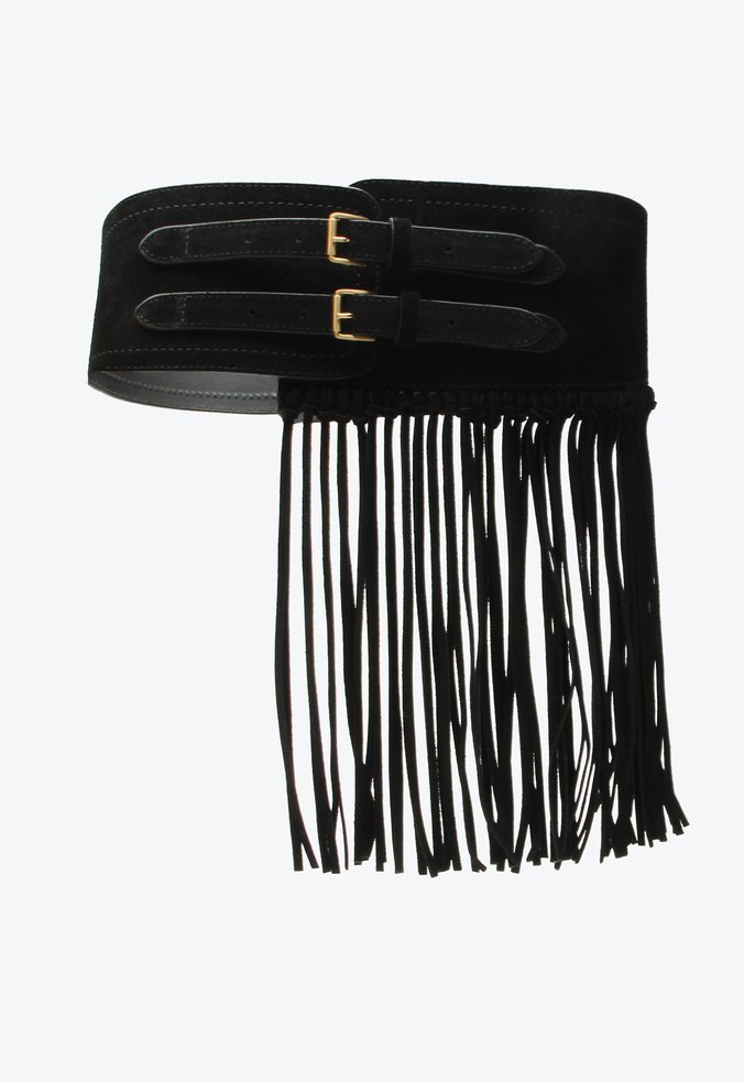 Cinto West Preto Franjas