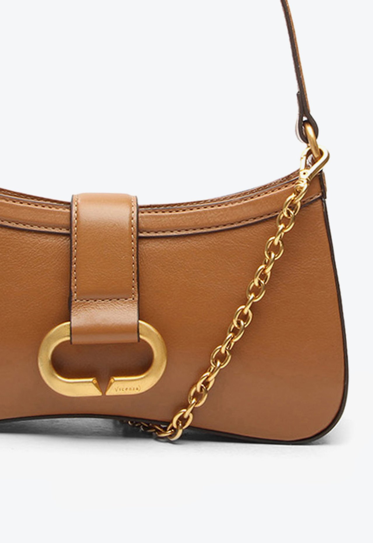 Bolsa Shoulder Luna Pequena Caramelo | Vicenza